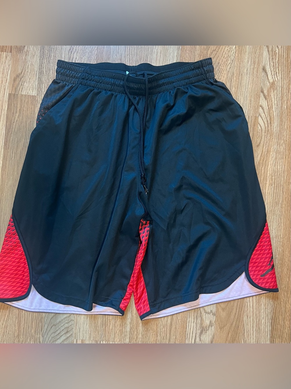 Jordan Black Shorts with Red Trim